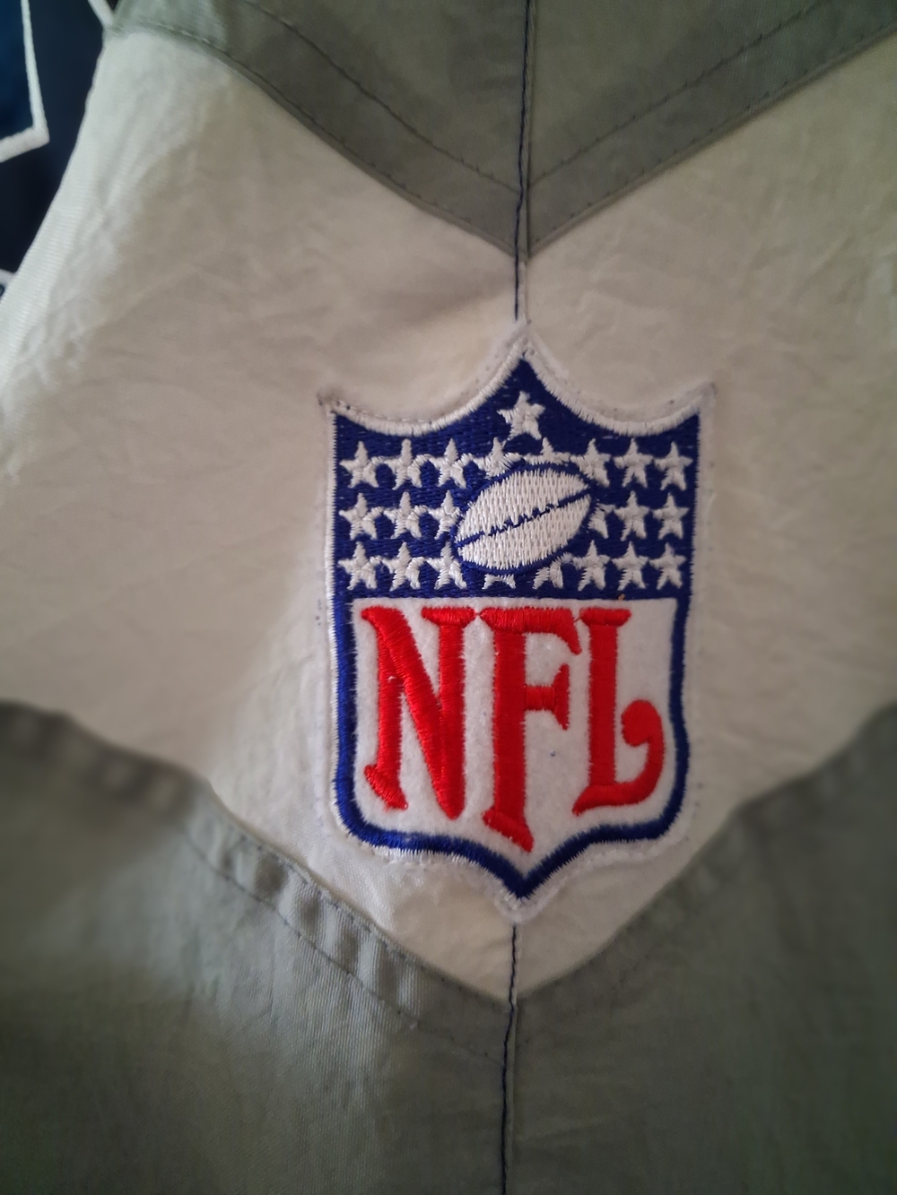 Reebok Men's Dallas Cowboys Blue & Gray Windbreaker Jacket Vintage - Picture 7 of 11